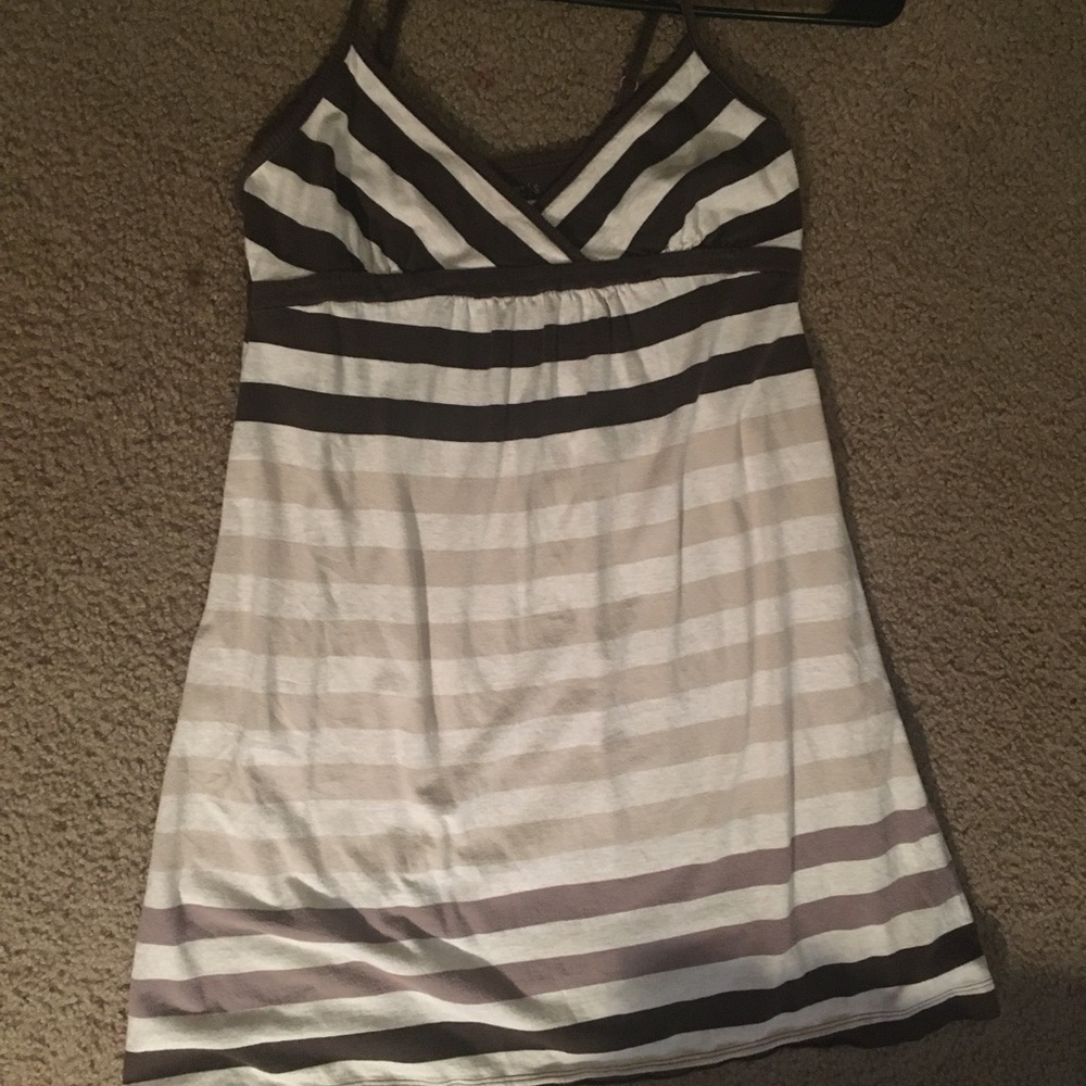 Old navy sundress size small, tan and brown striped